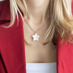 Flower Halskjede Silver