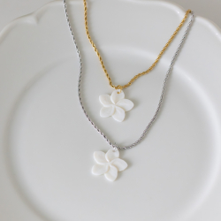 Flower Halskjede Silver