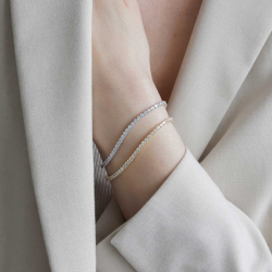 Tennis Armbnd Silver